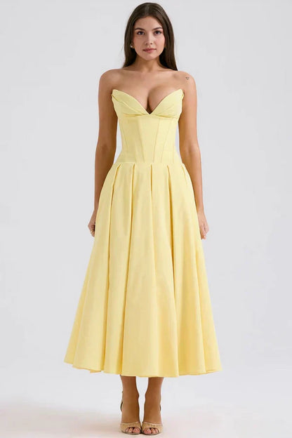 Gaya™ – Dames Galajurk Strapless met Korset en Verleidelijke Pasvorm