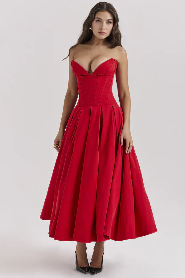 Gaya™ – Dames Galajurk Strapless met Korset en Verleidelijke Pasvorm