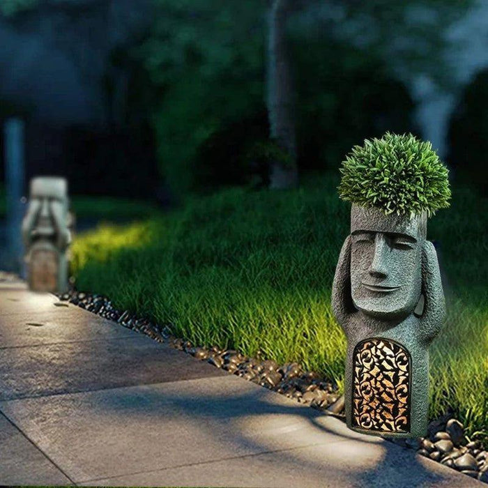 Bloempot met Solar LED Licht voor Tuin Decoratie