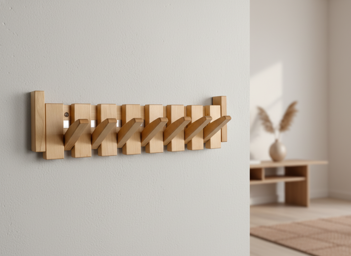 Houten Kapstok voor Gang en Entree met Piano Kleshenger