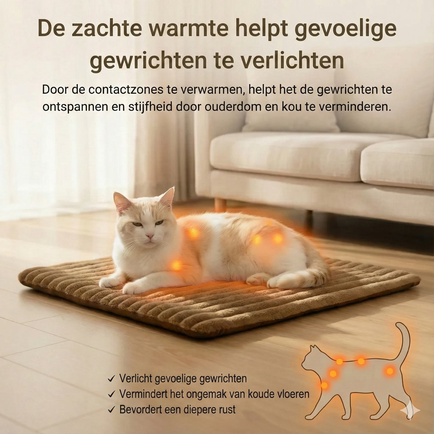 Warmte Mat voor Huisdieren Natuurlijk en Comfortabel