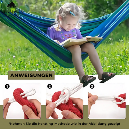 Hangmat van Duurzaam Canvas met Antislip en 200 kg Draagvermogen