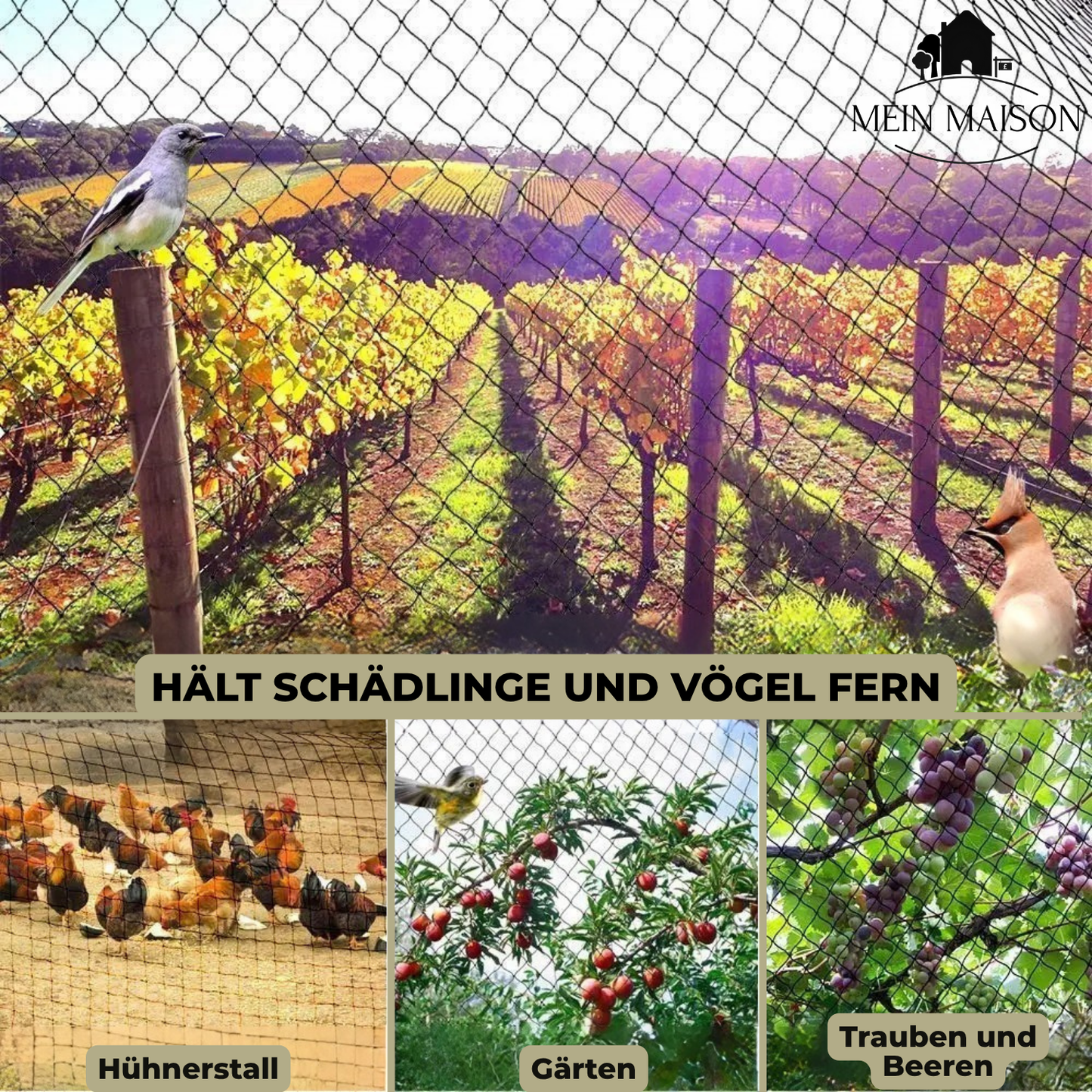 Tuinnet UV-Bestendig Scheurvast voor Plantenbescherming