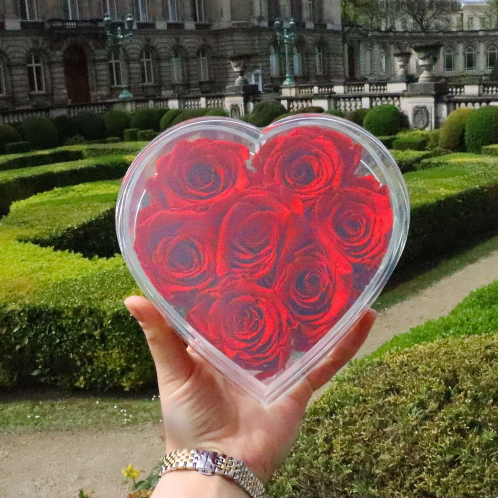 Rozen Bloemenbox Acryl Echte Look Lang Houdbare Decoratie