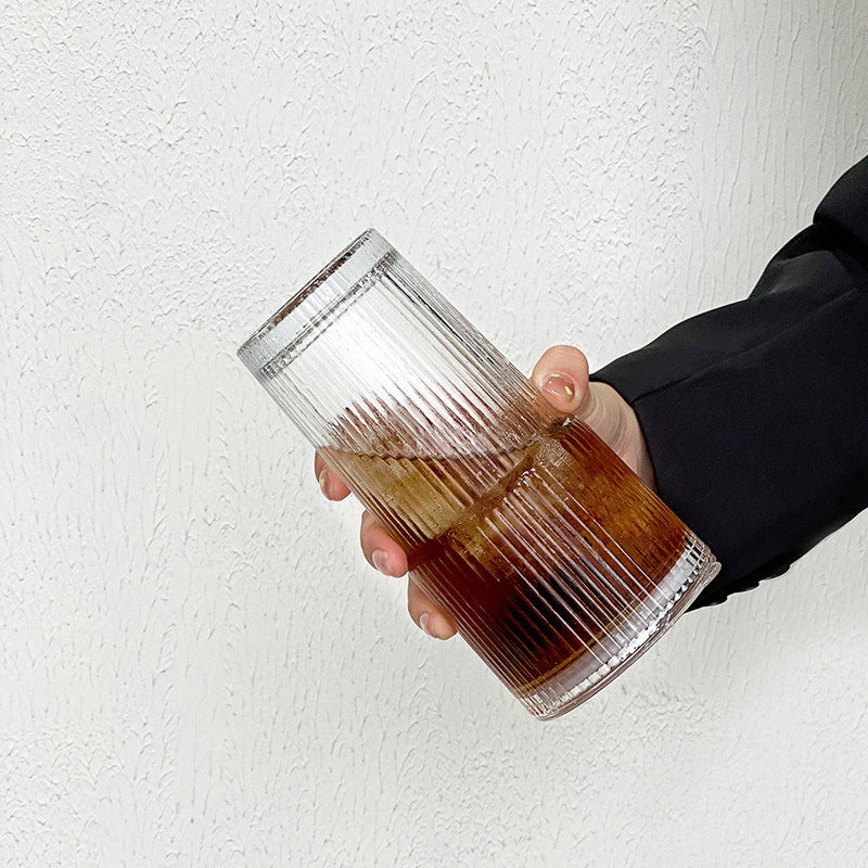 Glazen Drinkglazen Set van 6 Stuks Modern en Geribbeld