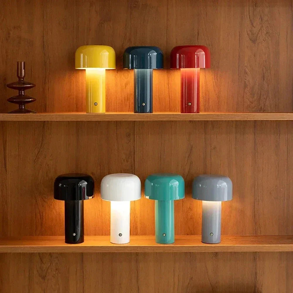 GlowCap - Oplaadbare LED Tafellamp – Stijlvolle Draagbare Paddenstoel Lamp in Bauhaus Stijl 2