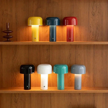GlowCap - Oplaadbare LED Tafellamp – Stijlvolle Draagbare Paddenstoel Lamp in Bauhaus Stijl 2