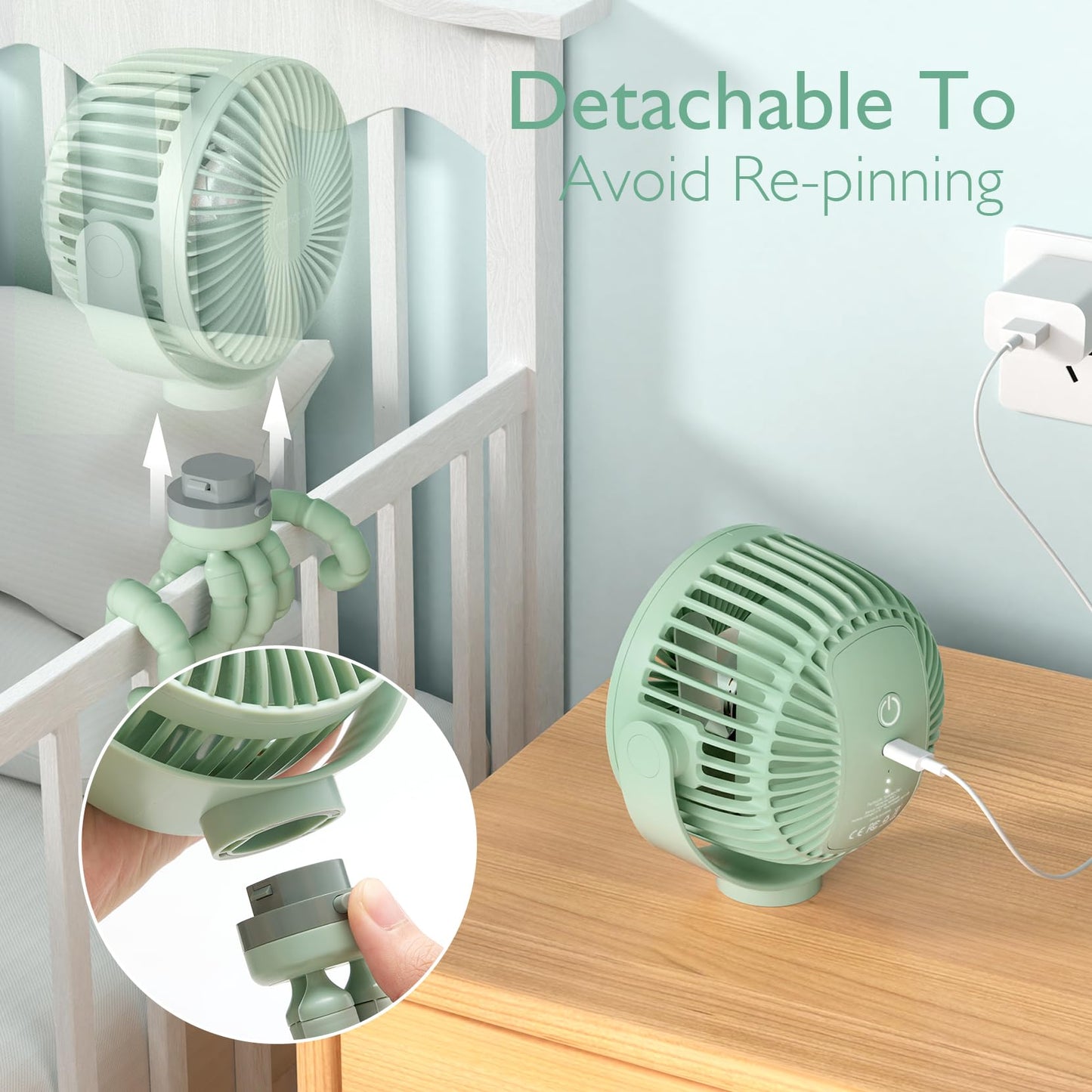 USB Reizen Handventilator Oplaadbaar Klein en Licht