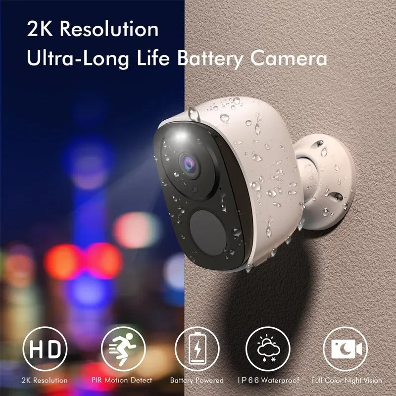 Guardix – Draadloze oplaadbare IP camera buiten met nachtzicht & audio 1