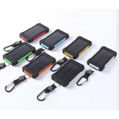 Waterdichte Powerbank Zonne-Energie met LED-Lader voor Fiets en Kampen