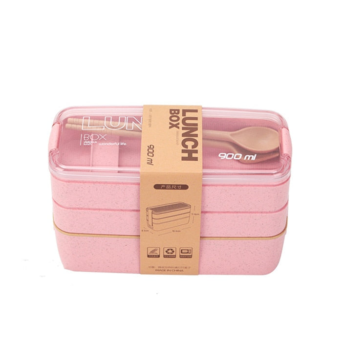 3-Laags Bento Lunchdoos voor Kinderen en Volwassenen