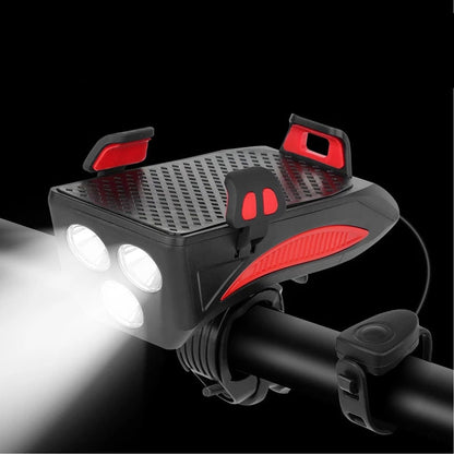 Fietslamp 4-in-1 met Powerbank en Telefoonhouder LED