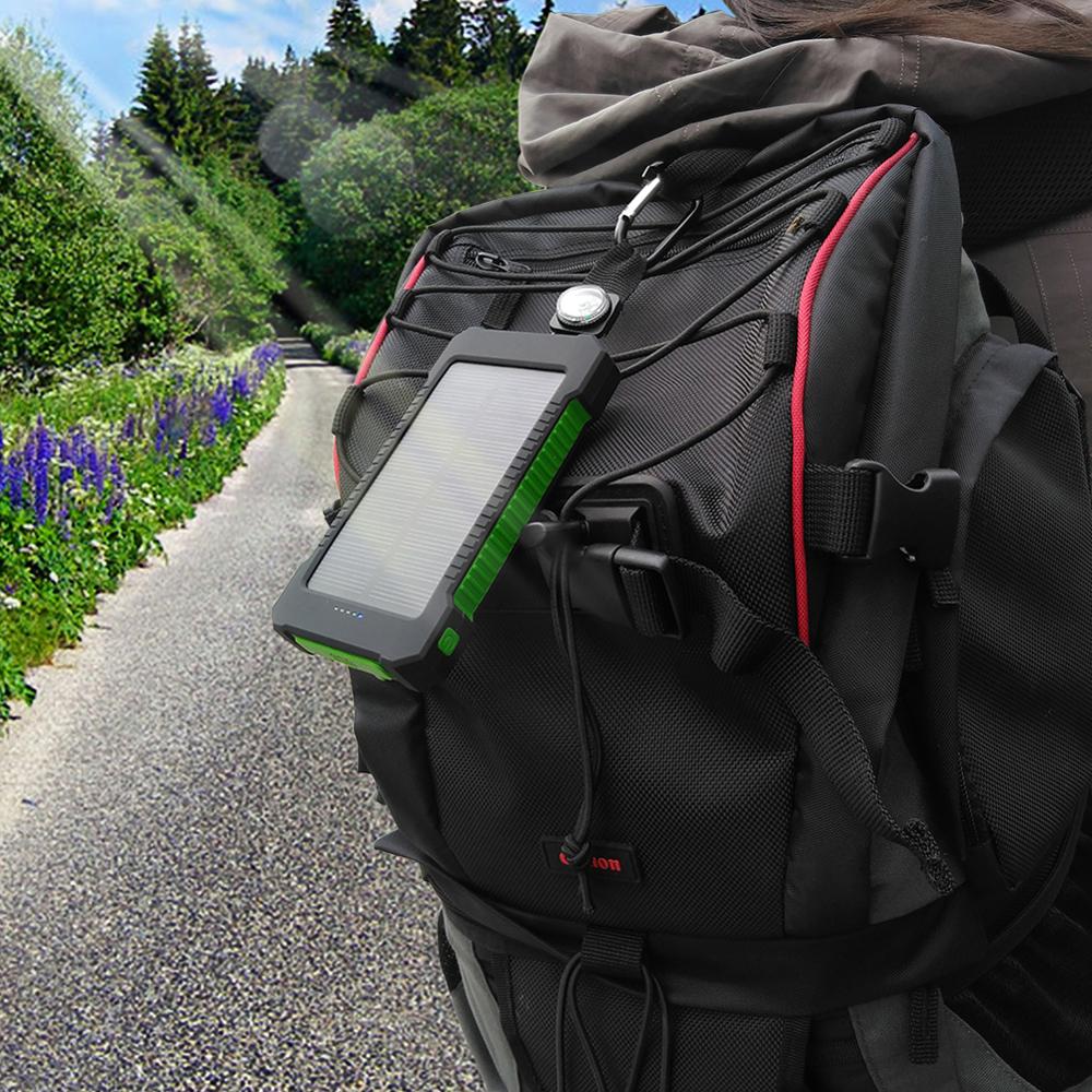 Waterdichte Powerbank Zonne-Energie met LED-Lader voor Fiets en Kampen