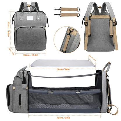 2-in-1 Luiertas Baby Rugzak Draagbaar