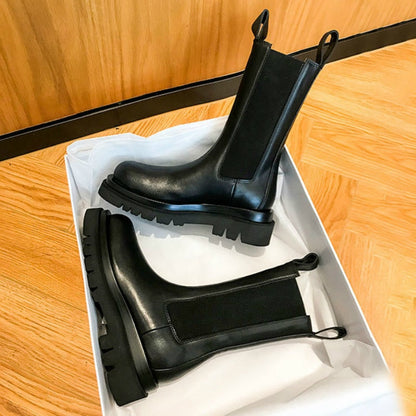 Laarzen Chelsea Boots Leer Zwart