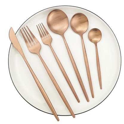 PronkPracht Luxe Servies 36-Delig Bestek Set Hoge Kwaliteit Matte Afwerking