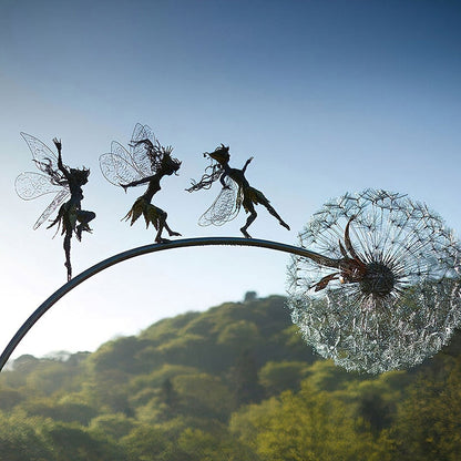 Tuinsculptuur Feeën en Paardenbloemen Figuur