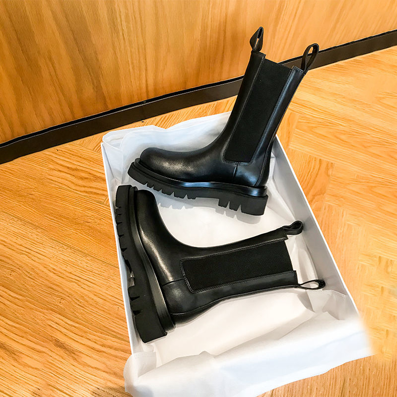 Laarzen Chelsea Boots Leer Zwart
