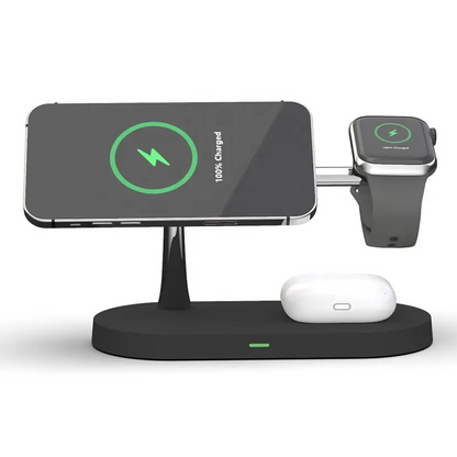 Draadloze Oplader 3-in-1 voor Smartphone, Smartwatch en Oordopjes
