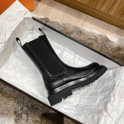 Laarzen Chelsea Boots Leer Zwart