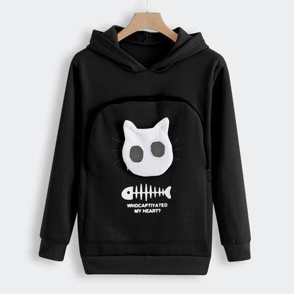 Dierenliefhebbers Sweater met Kangoeroezak en Verwijderbare Voering