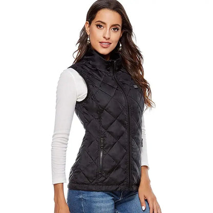 Dames Thermisch Vest USB Verwarmd Infrarood Winterjas