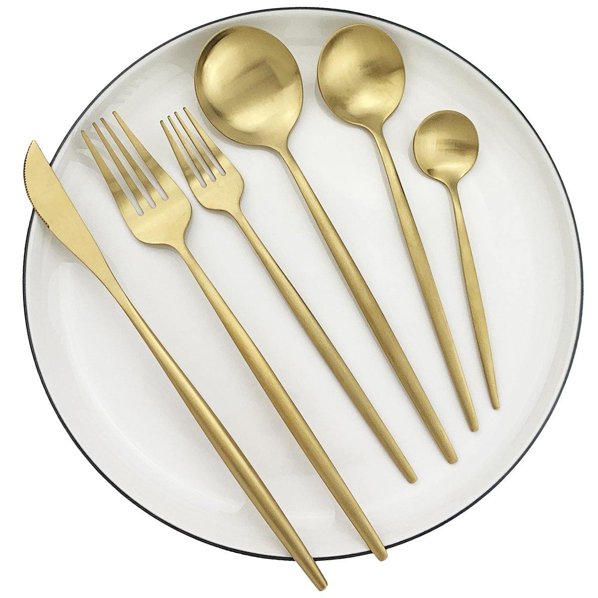 PronkPracht Luxe Servies 36-Delig Bestek Set Hoge Kwaliteit Matte Afwerking
