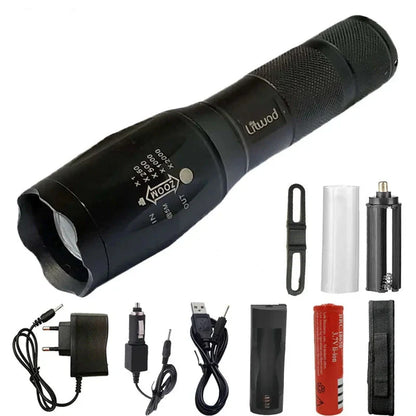LED Zaklamp Tactisch met 5 Standen en Zoomfunctie