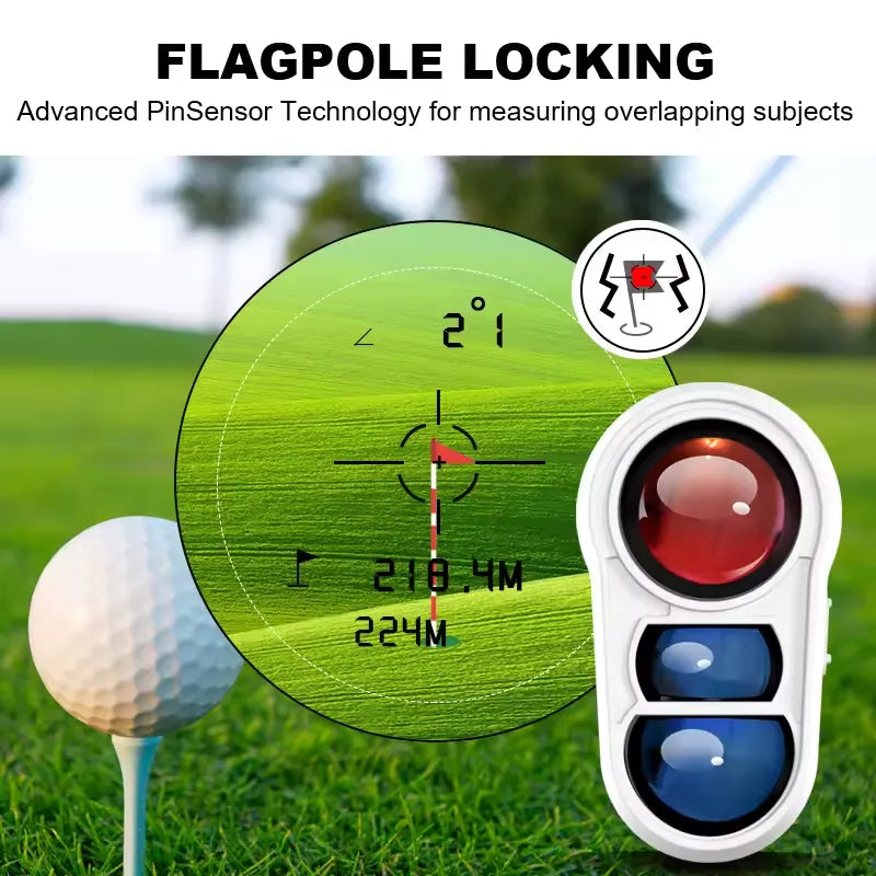 Golf Afstandsmeter met Hellingscompensatie 6x Vergroting