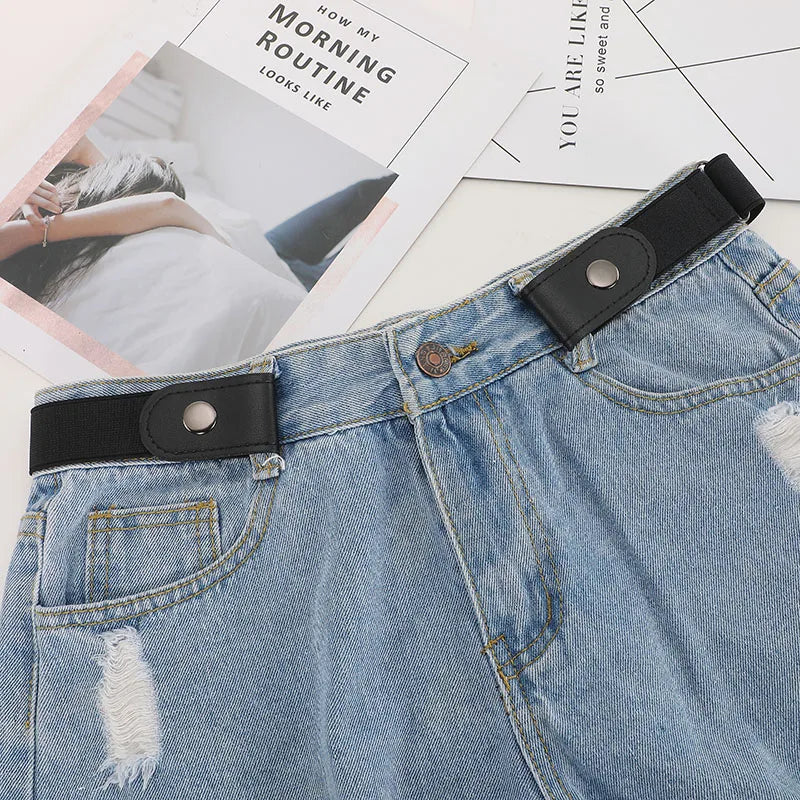 Elégante Riemloze Broek met Comfortabele Pasvorm