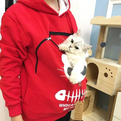 Dierenliefhebbers Sweater met Kangoeroezak en Verwijderbare Voering