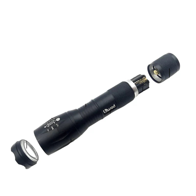 LED Zaklamp Tactisch met 5 Standen en Zoomfunctie