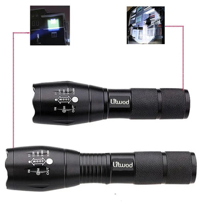 LED Zaklamp Tactisch met 5 Standen en Zoomfunctie