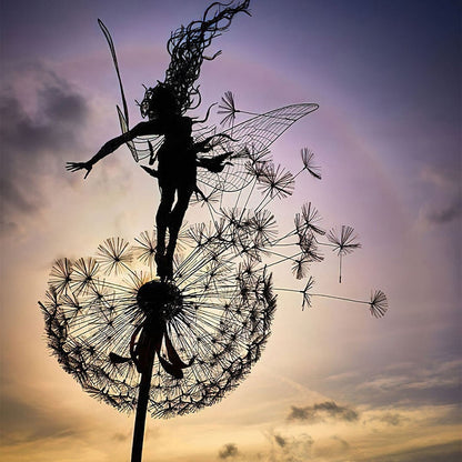 Tuinsculptuur Feeën en Paardenbloemen Figuur