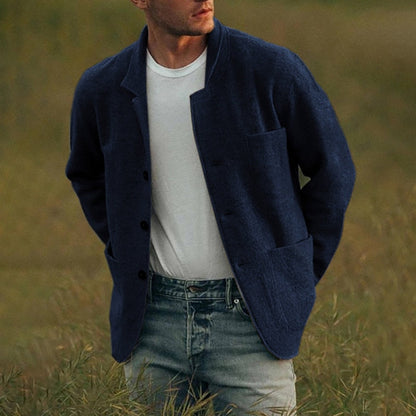 Vest Mannen Jelle Knoopsluiting Casual Stijl