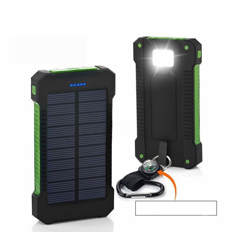 Waterdichte Powerbank Zonne-Energie met LED-Lader voor Fiets en Kampen