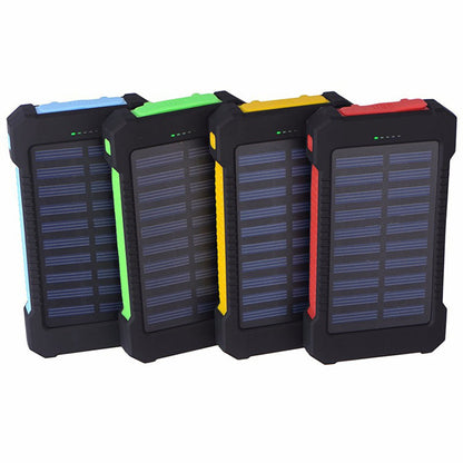 Waterdichte Powerbank Zonne-Energie met LED-Lader voor Fiets en Kampen