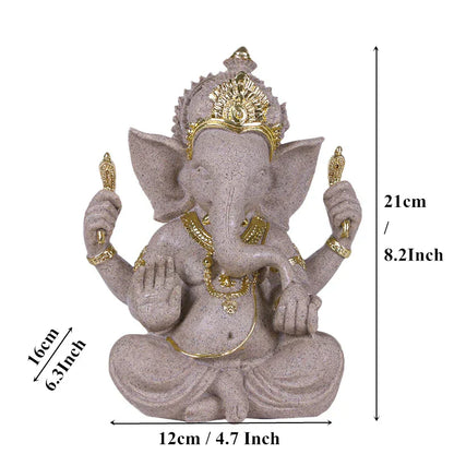 Hindoe Ganesha Beeld Olifant God Figuur voor Huisdecoratie