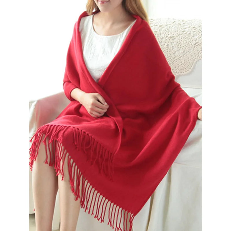 Ruit Sjaal Vrouw Luxe Warm Elegante Stijl