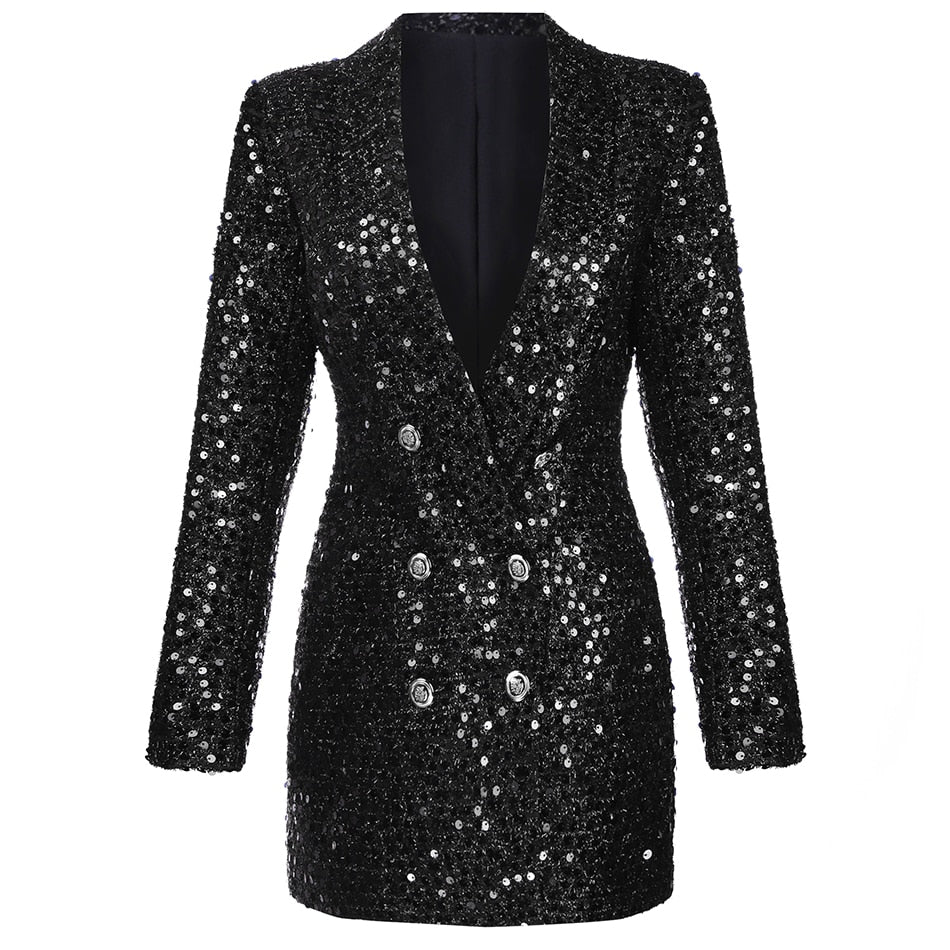 Glitter Jurk met Blazer voor Glamoureuze Avonduitjes