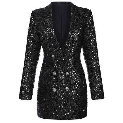 Glitter Jurk met Blazer voor Glamoureuze Avonduitjes