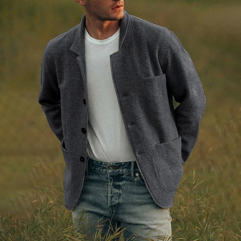 Vest Mannen Jelle Knoopsluiting Casual Stijl