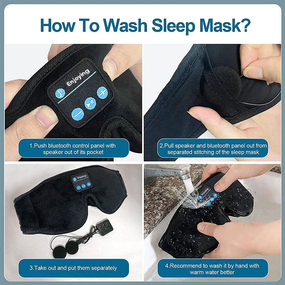 Bluetooth Slaapmasker met HD Geluid voor Ononderbroken Slaap