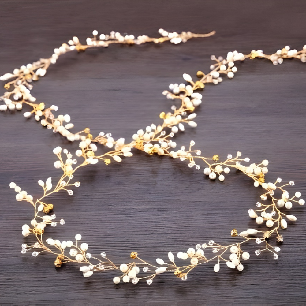 Valentijnsdag Haarsieraad met Parels Elegant Haarclip