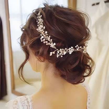 Valentijnsdag Haarsieraad met Parels Elegant Haarclip