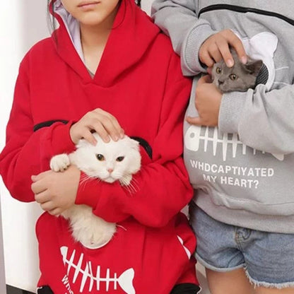Dierenliefhebbers Sweater met Kangoeroezak en Verwijderbare Voering