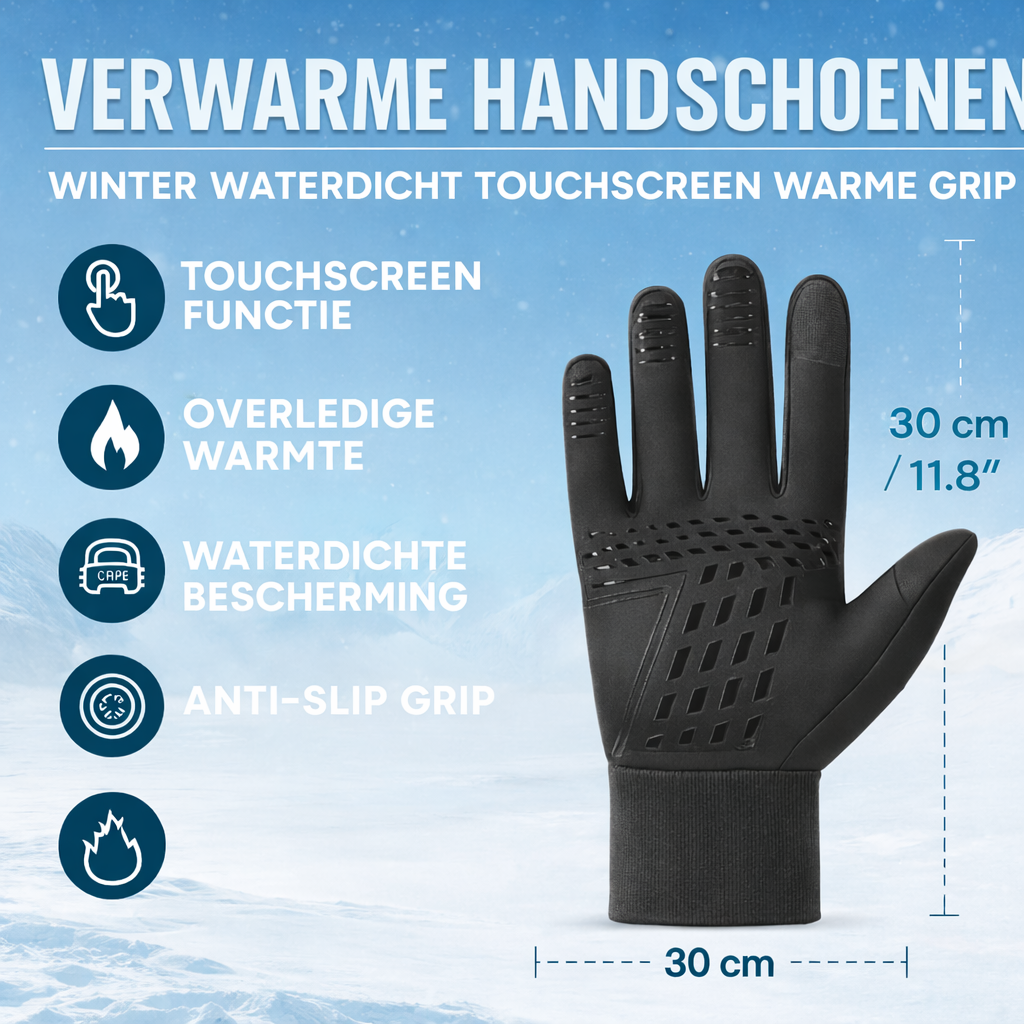 Winter Handschoenen Verwarmd met Touchscreen Functie