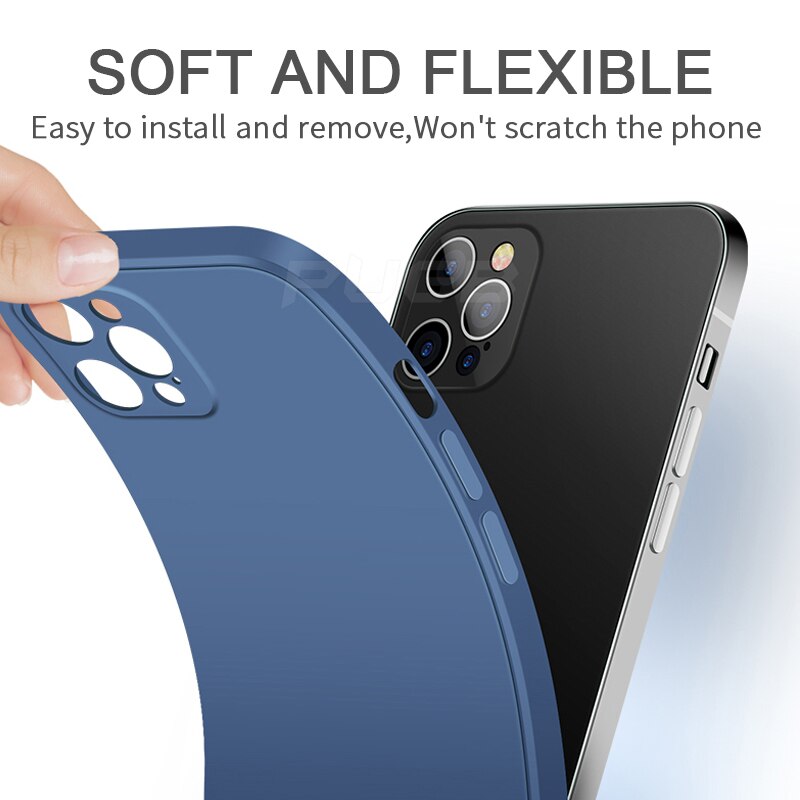 Zachte Silicone Telefoonhoesje voor iPhone 11 12 13