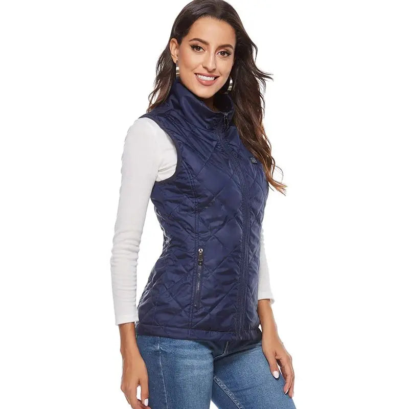 Dames Thermisch Vest USB Verwarmd Infrarood Winterjas
