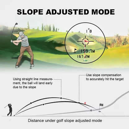 Golf Afstandsmeter met Hellingscompensatie 6x Vergroting